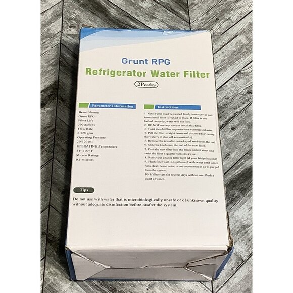 Grunt RPG W10413645A Refrigerator Water Filter 2 Pack - Picture 3 of 5